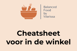 Cheatsheet voor in de winkel